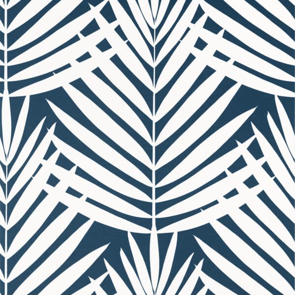 Papel pintado de hojas en color azul Croatia Navy T13932