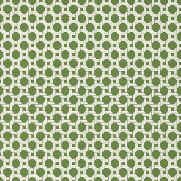 Papel pintado geométrico en color verde Charter Green T13957