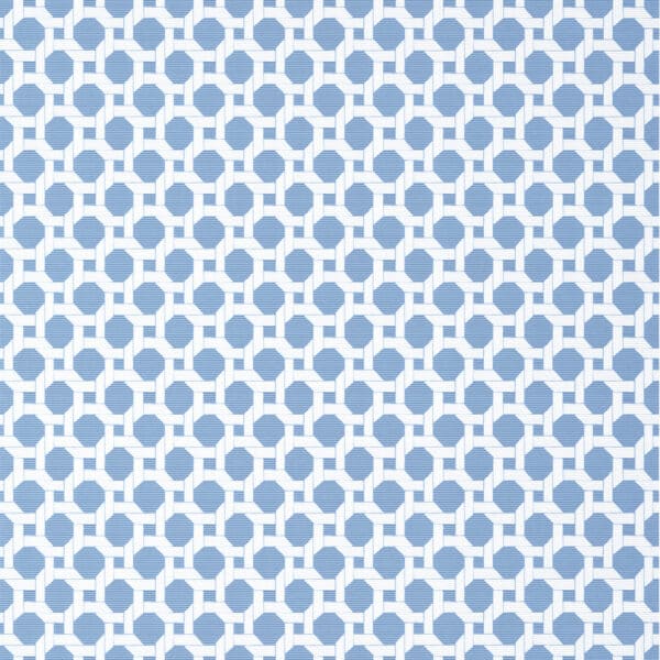 Papel pintado geométrico en color azul Charter Blue T13962