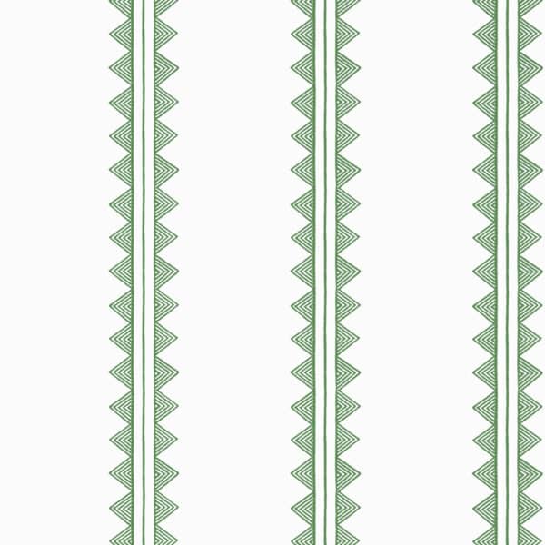 Papel pintado de rayas en color verde Agave Stripe French Green T16227