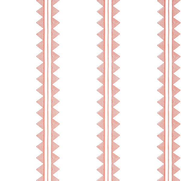 Papel pintado de rayas en color rojo Agave Stripe French Coral T16231