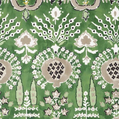 Papel pintado de estampado floral en color verde Mendoza Suzani Green T16242