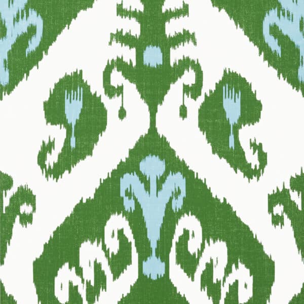 Papel pintado de Thai Ikat en color verde Indies Ikat Green T16246