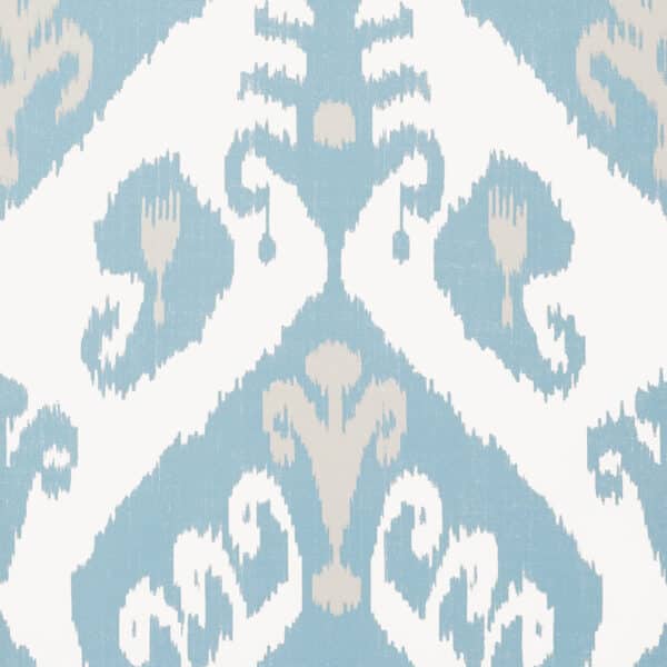 Papel pintado de Thai Ikat en color azul Indies Ikat French Blue T16248