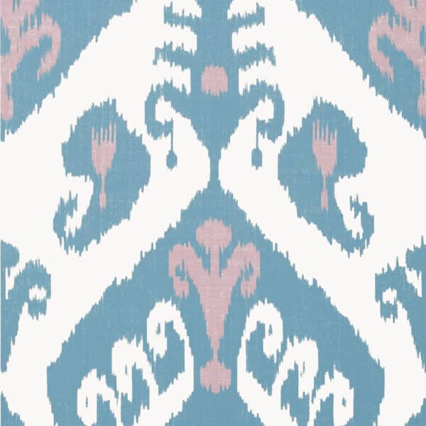 Papel pintado de Thai Ikat en color azul Indies Ikat Lavender and French Blue T16249