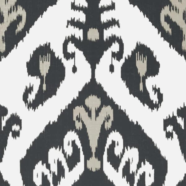 Papel pintado de Thai Ikat en color negro Indies Ikat Black T16250