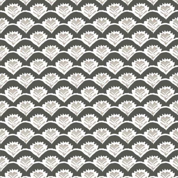 Papel pintado de dibujo pequeño en color beige Emily Black and Beige T16252
