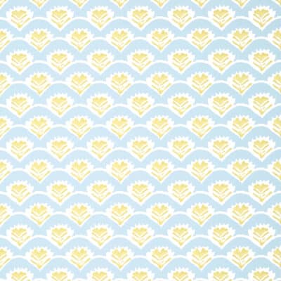 Papel pintado de dibujo pequeño en color azul Emily Yellow and Blue T16253