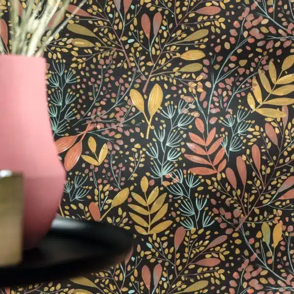 Papel pintado de hojas en color rosa Green Life Joy 101690458 - Imagen 4