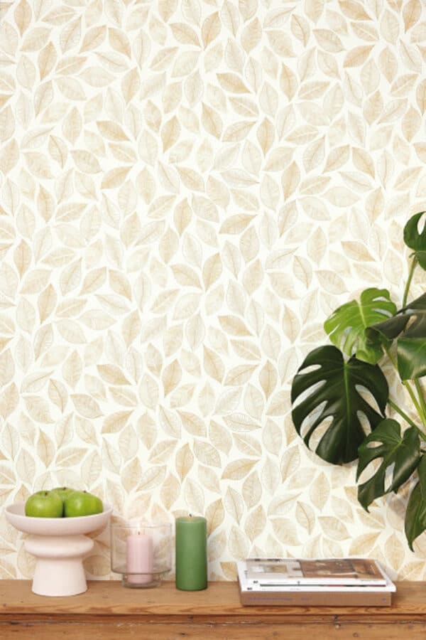Papel pintado de hojas en color verde Bliss 105387074 - Imagen 5