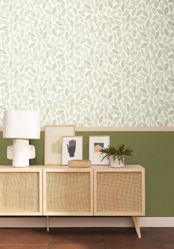 Papel pintado de hojas en color verde Bliss 105387074 - Imagen 4
