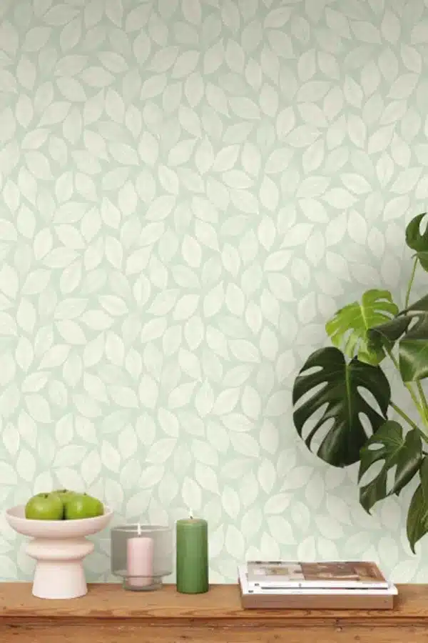 Papel pintado de hojas en color verde Bliss 105387074 - Imagen 3