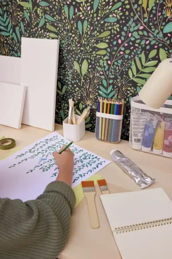 Papel pintado de hojas en color rosa Green Life Joy 101690458 - Imagen 12