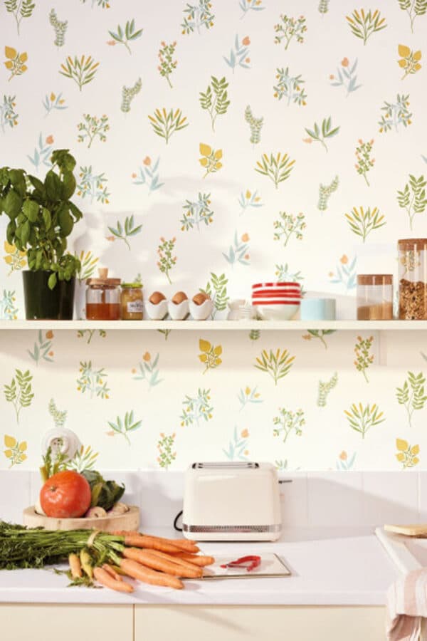 Papel pintado de hojas en color verde Luck 105370721 - Imagen 6