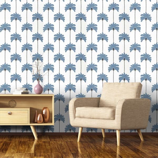 Papel pintado de palmeras en color plata Sunset Boulebard Metallic Silver T13947 - Imagen 9