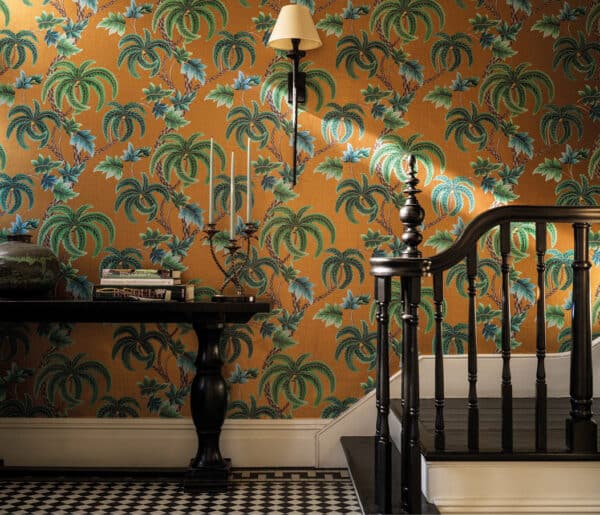Papel pintado de palmeras en color verde Shalimar Olive W7903-01 - Imagen 3