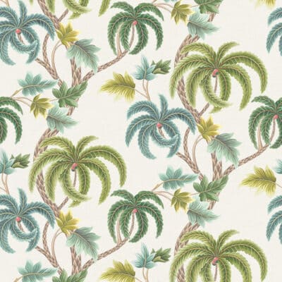 Papel pintado de palmeras en color verde Shalimar Olive W7903-01