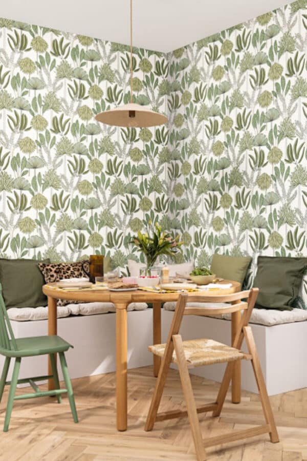 Papel pintado de hojas en color verde Bali 104930722 - Imagen 3