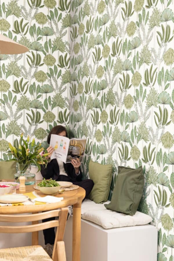 Papel pintado de hojas en color verde Bali 104930722 - Imagen 5