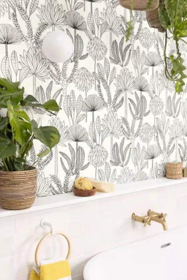 Papel pintado de hojas en color rosa Bali 104930414 - Imagen 6
