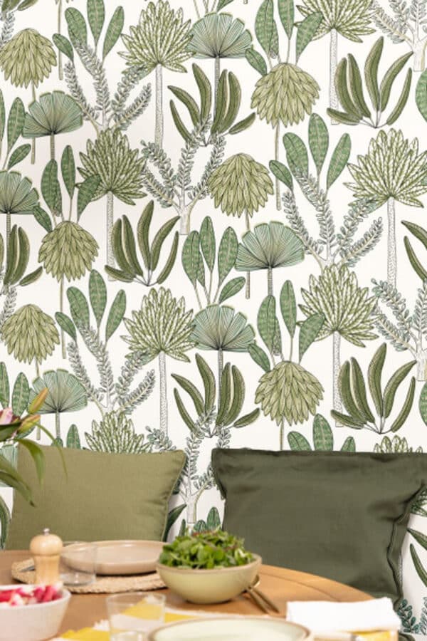 Papel pintado de hojas en color verde Bali 104930722 - Imagen 4