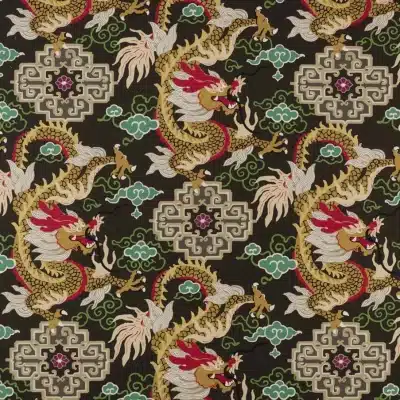 Tela diseño oriental multicolor Draco 02