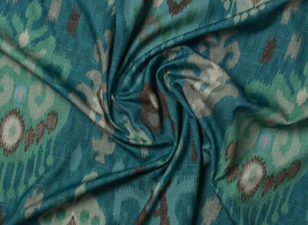 Tela de Ikat en color azul Malaca 01 - Imagen 3