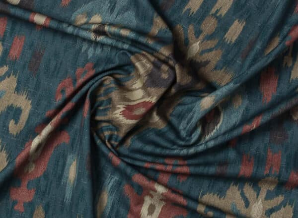 Tela de Ikat en color azul Malaca 01 - Imagen 8