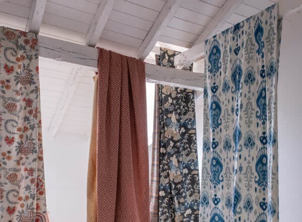 Tela de Ikat en color azul Malaca 01 - Imagen 4