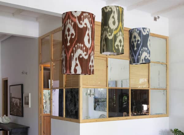 Tela de Ikat en color rojo Tailak 03 - Imagen 3