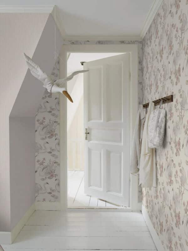 Papel pintado de rayas en color rosa Polka Stripe 7865 - Imagen 3