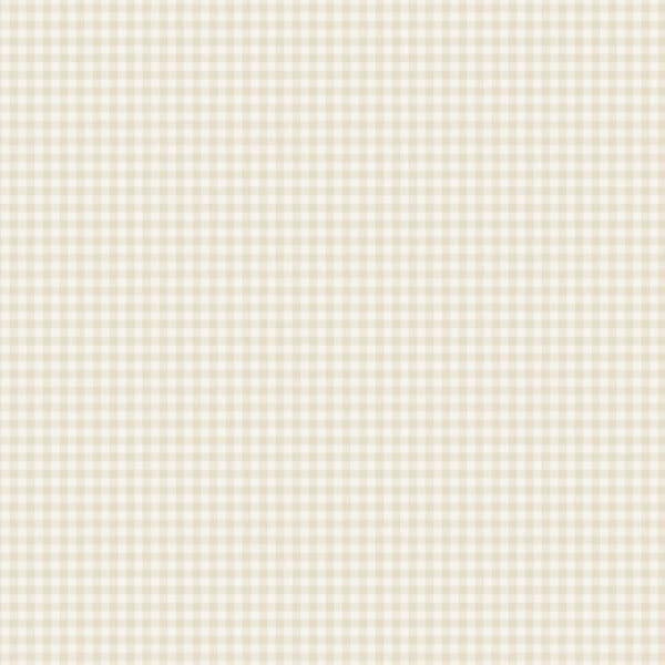 Papel pintado de cuadros en color beige Picnic Check 7867