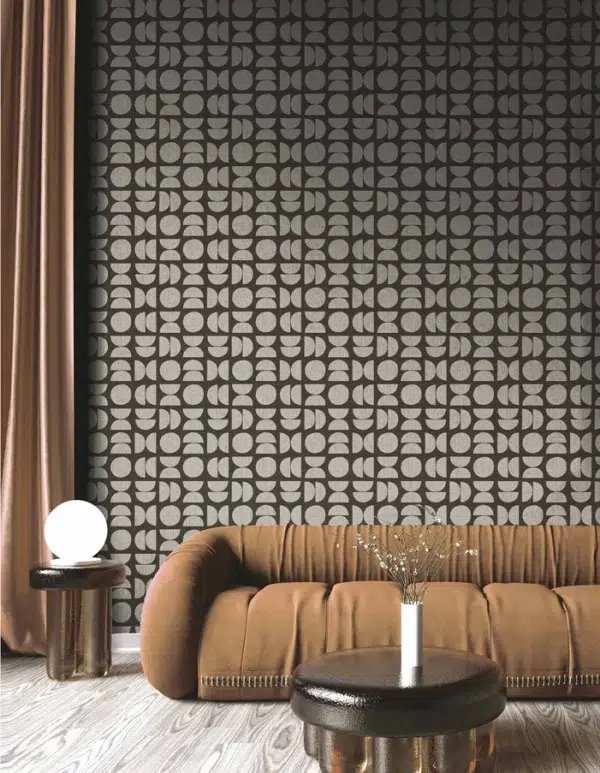 Papel pintado de círculos en color beige Energie 02 30153 - Imagen 4
