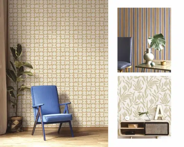 Papel pintado de círculos en color beige Energie 02 30153 - Imagen 3