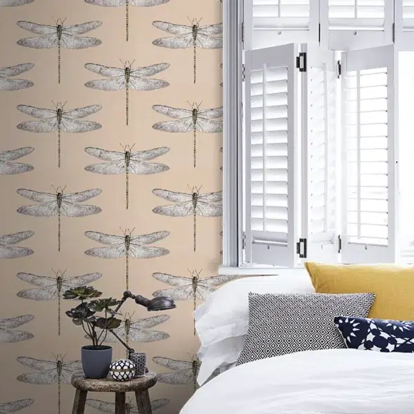 Papel pintado de libélulas en color azul Demoiselle HRTW113144 - Imagen 22