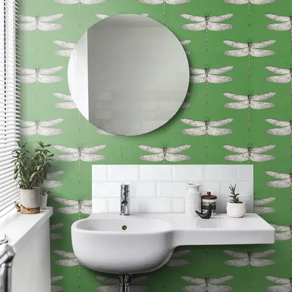 Papel pintado de libélulas en color azul Demoiselle HRTW113144 - Imagen 26