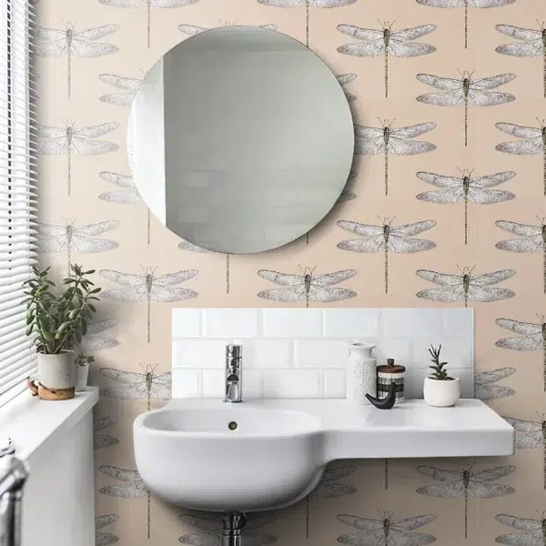 Papel pintado de libélulas en color azul Demoiselle HRTW113144 - Imagen 18