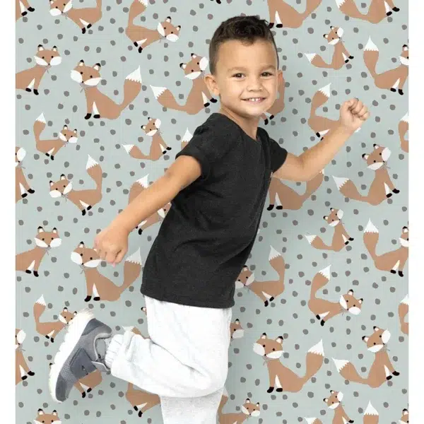 Papel pintado infantil en color azul MiniMe 02 17116 - Imagen 3