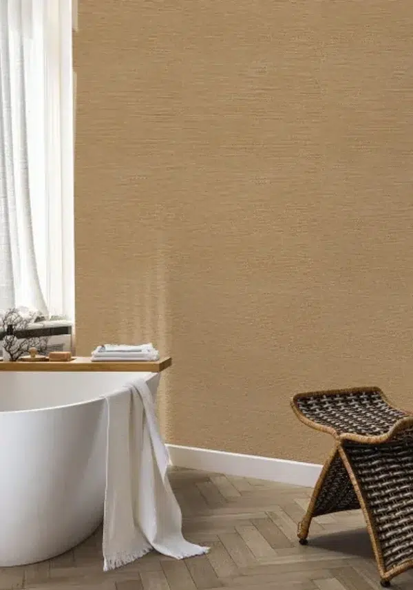 Papel pintado símil fibras naturales en color verde Zostera 75972446 - Imagen 10