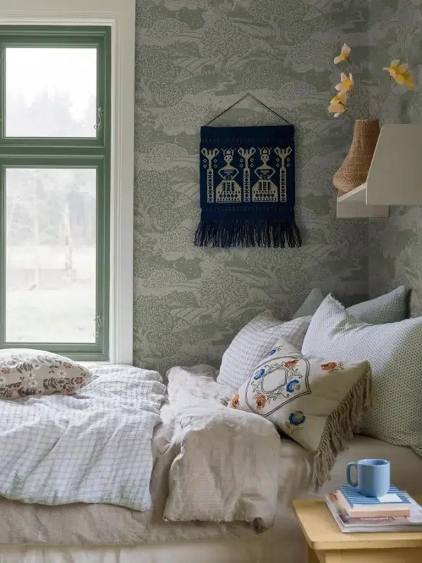 Papel pintado de árboles en color azul Solangen 5828 - Imagen 10