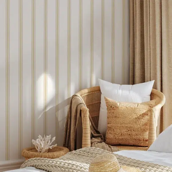 Papel pintado de rayas en color beige Beckley Stripe AT57823 - Imagen 21