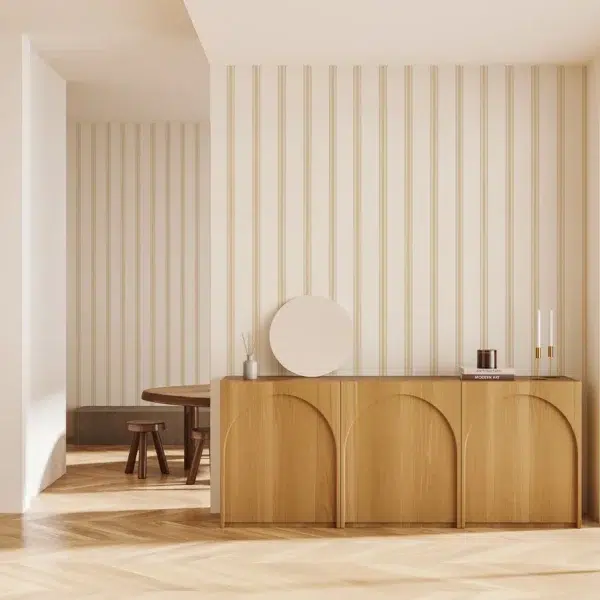 Papel pintado de rayas en color beige Beckley Stripe AT57823 - Imagen 19