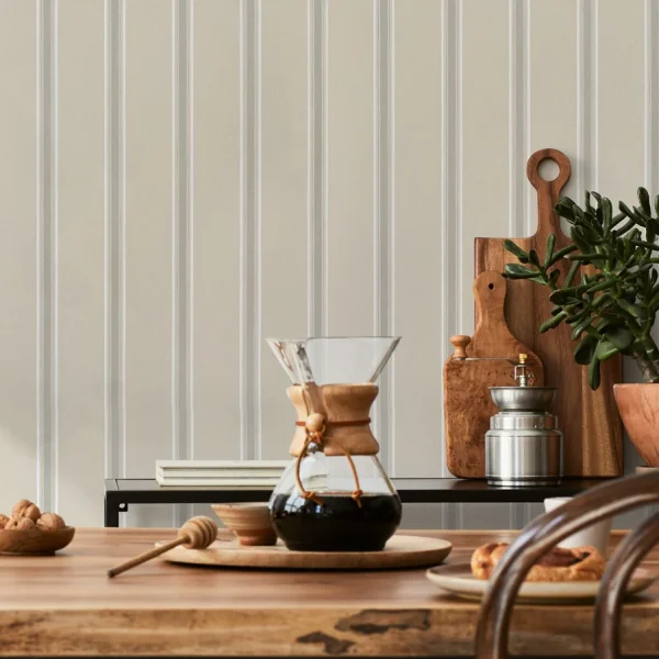Papel pintado de rayas en color beige Beckley Stripe AT57823 - Imagen 16