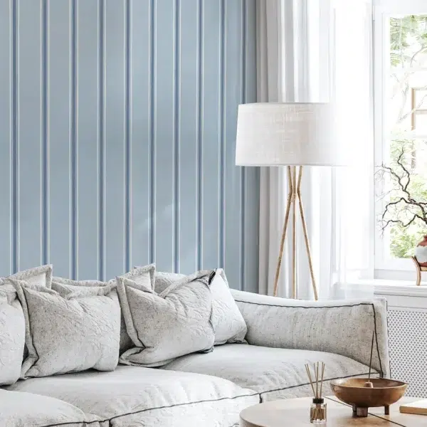 Papel pintado de rayas en color beige Beckley Stripe AT57823 - Imagen 11