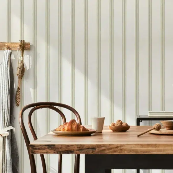 Papel pintado de rayas en color beige Beckley Stripe AT57823 - Imagen 8