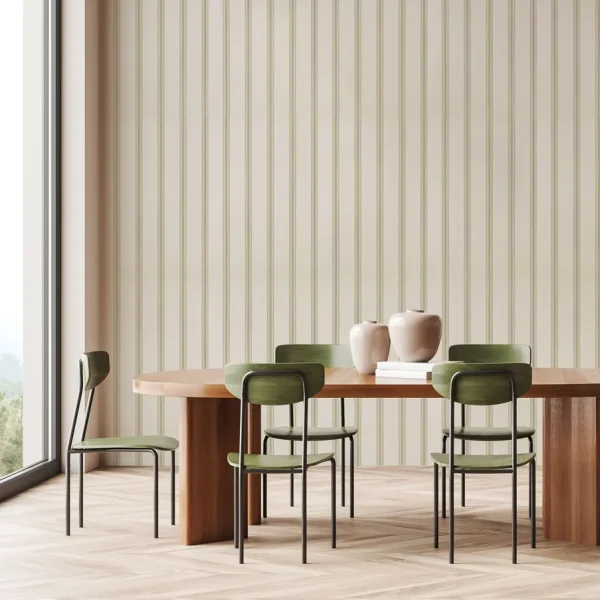 Papel pintado de rayas en color beige Beckley Stripe AT57823 - Imagen 6