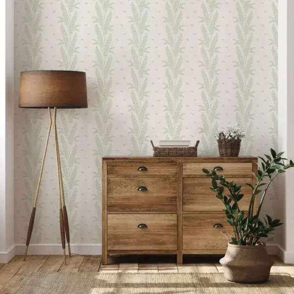Papel pintado de hojas en color verde Ensbury Fern AT57826 - Imagen 5