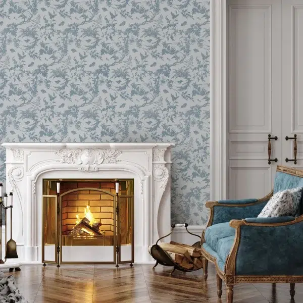 Papel pintado de Toile de Jouy en color negro Newlands Toile AT57838 - Imagen 11