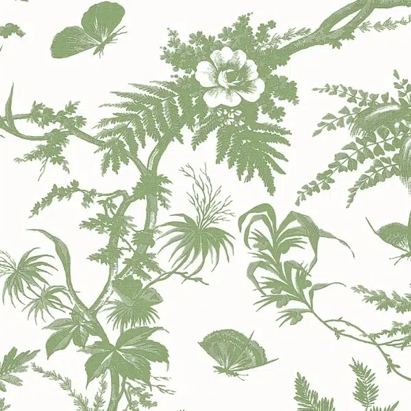 Papel pintado de Toile de Jouy en color verde Newlands Toile AT57836 - Imagen 3