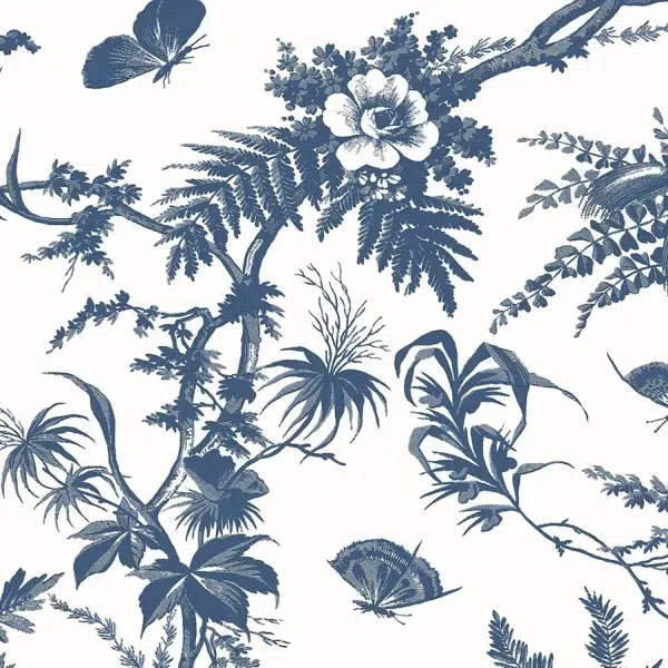 Papel pintado de Toile de Jouy en color azul Newlands Toile AT57837 - Imagen 3